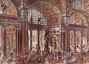 unknow artist Reconstruction of the Baths of Diocletian in Rome France oil painting reproduction